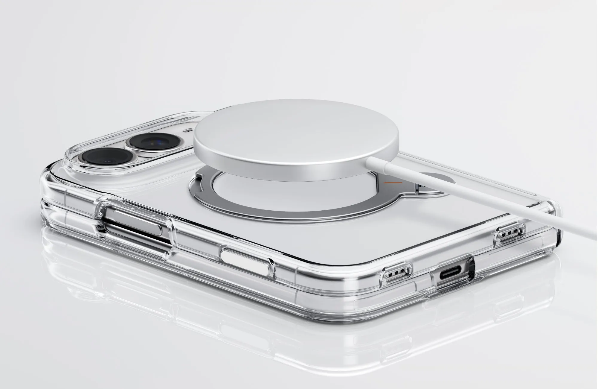Чехол UNIQ Velix Q-Fold 360 Kickstand для iPhone Duo, прозрачный (clear)