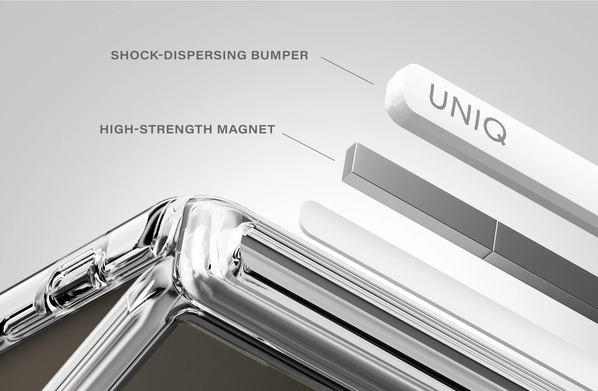 Чехол UNIQ LifePro Xtreme MagClick для iPhone Duo, прозрачный (crystalclear)