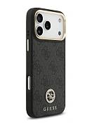 Чехол Guess на iPhone 17 Pro Max,  Leather, MagSafe, черный, Diamond
